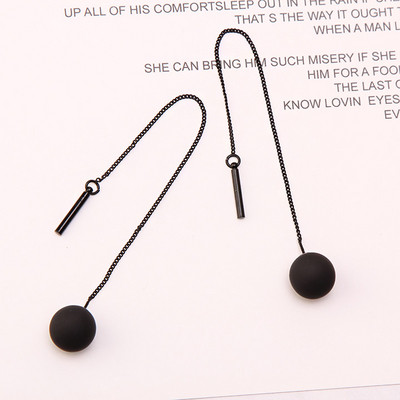 Cercei lungi de dama moderni de culoare neagra