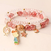 Дамска модерна гривна в четири цвята с висулки