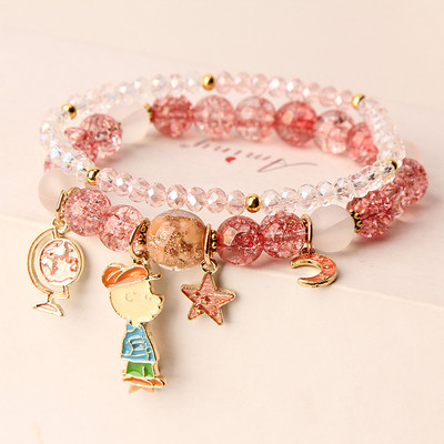 Дамска модерна гривна в четири цвята с висулки