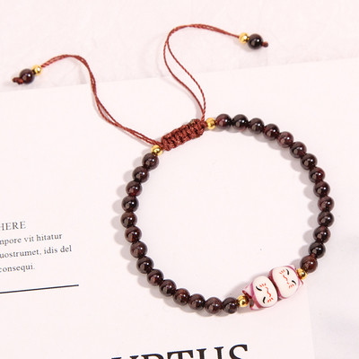 Дамска ежедневна гривна с мъниста в четири цвята