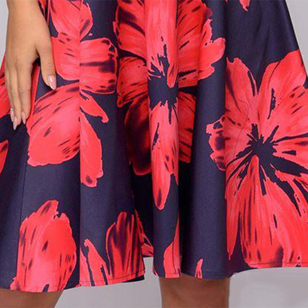 Rochie moderna de dama cu maneci 3/4