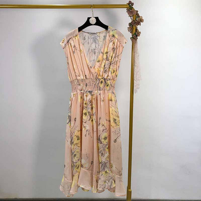 Rochie casual de dama cu bretele late si talie elastica