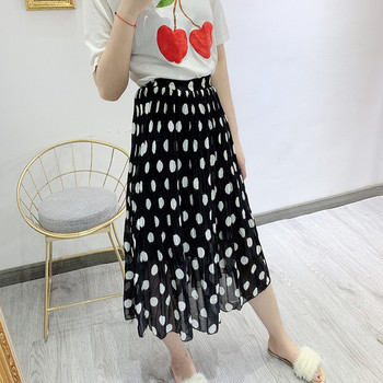 Fusta de dama din tul cu talie elastica cu puncte negre