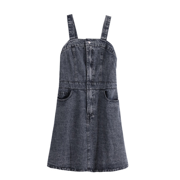 Rochie de damă din denim de culoare închisă