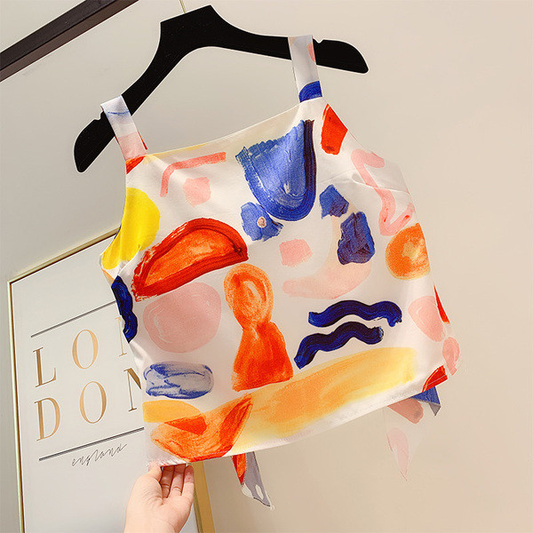 Maieu de damă colorat cu bretele