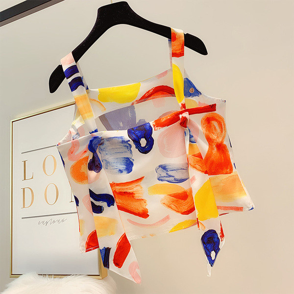 Maieu de damă colorat cu bretele