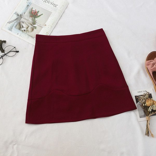 Fusta scurta de dama eleganta cu talie inalta in patru culori