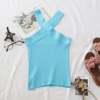 Maieu casual dama cu bretele incrucisate in mai multe culori