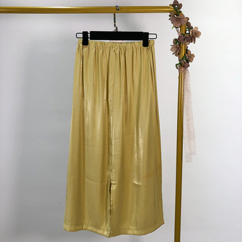 Fusta casual dama cu elastic si legaturi in talie in doua culori