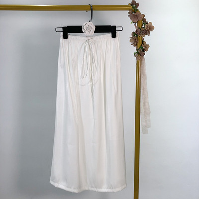 Fusta casual dama cu elastic si legaturi in talie in doua culori