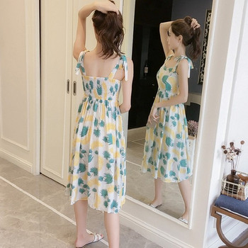 Rochie de vara dama cu aplicatie colorata - model decupat