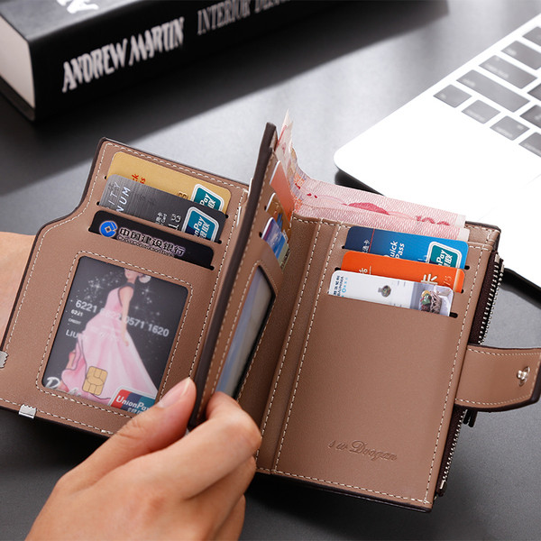 Portofel barbatesc de zi cu zi cu inchidere in mai multe culori