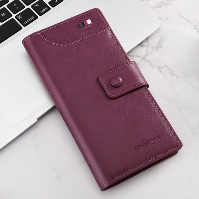 Дълъг портфейл със закопчаване в няколко цвята