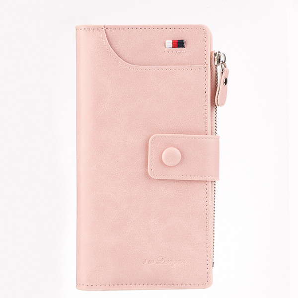 Дълъг портфейл със закопчаване в няколко цвята