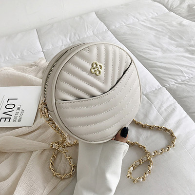 Geanta de dama moderna din piele ecologica cu lant metalic