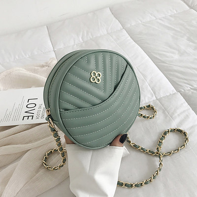 Geanta de dama moderna din piele ecologica cu lant metalic