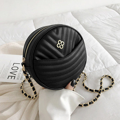 Geanta de dama moderna din piele ecologica cu lant metalic