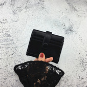 Portofel modern de dama in negru, rosu si roz