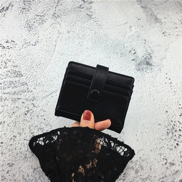 Portofel modern de dama in negru, rosu si roz