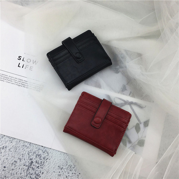 Portofel modern de dama in negru, rosu si roz