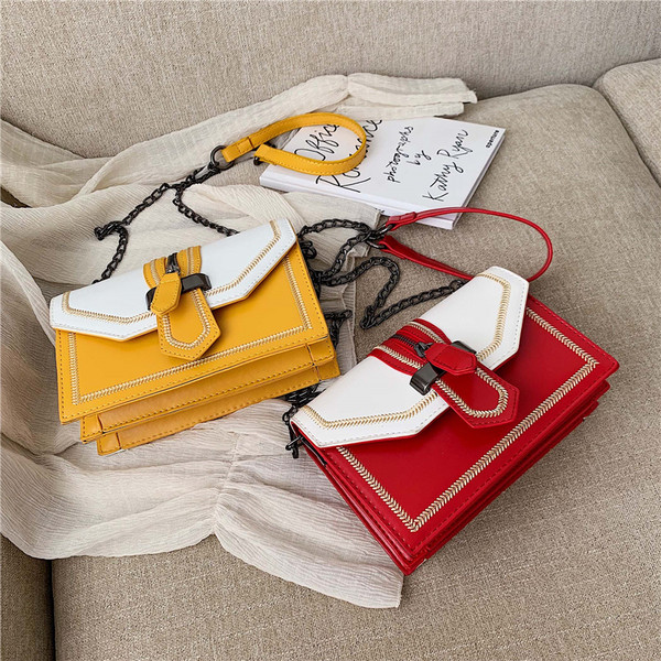 Geanta de dama eleganta cu lant metalic in mai multe culori