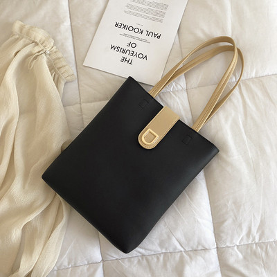 Geanta de dama din piele cu inchidere metalica in mai multe culori