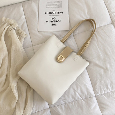 Geanta de dama din piele cu inchidere metalica in mai multe culori