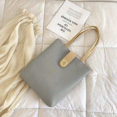 Geanta de dama din piele cu inchidere metalica in mai multe culori