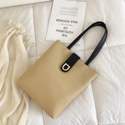 Geanta de dama din piele cu inchidere metalica in mai multe culori