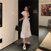 Model de rochie de dama cu croiala moderna in alb si negru