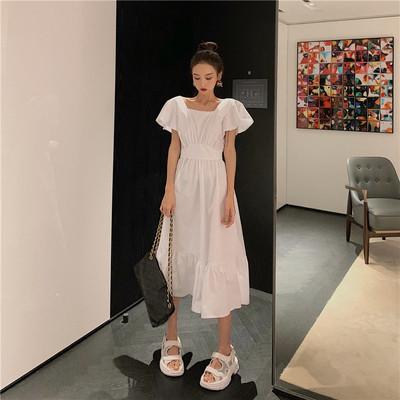 Model de rochie de dama cu croiala moderna in alb si negru