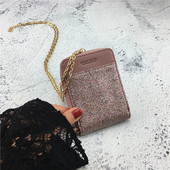 Portofel de dama modern in mai multe culori cu lant