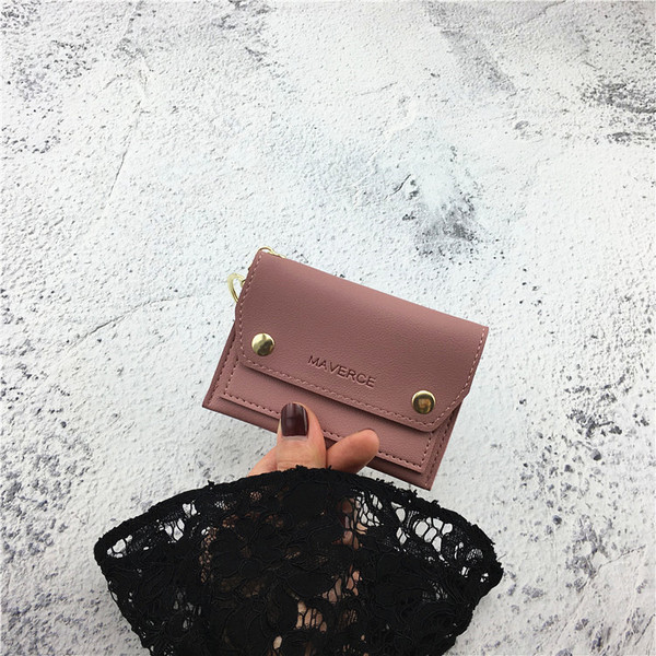 Portofel de dama modern cu decor metalic in trei culori