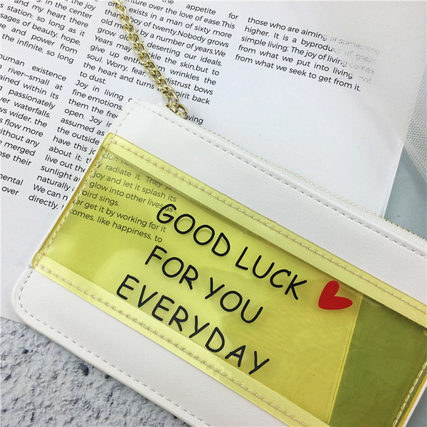 Portofel de dama model nou cu lant si inscriptionare