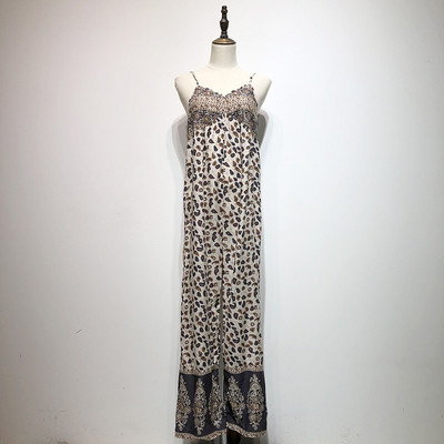 Salopetă lungă casual cu bretele subțiri