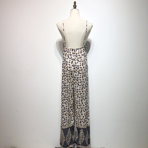 Salopetă lungă casual cu bretele subțiri