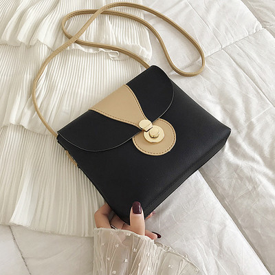 Geanta de dama cu decor metalic din piele ecologica