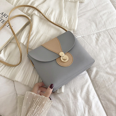 Geanta de dama cu decor metalic din piele ecologica