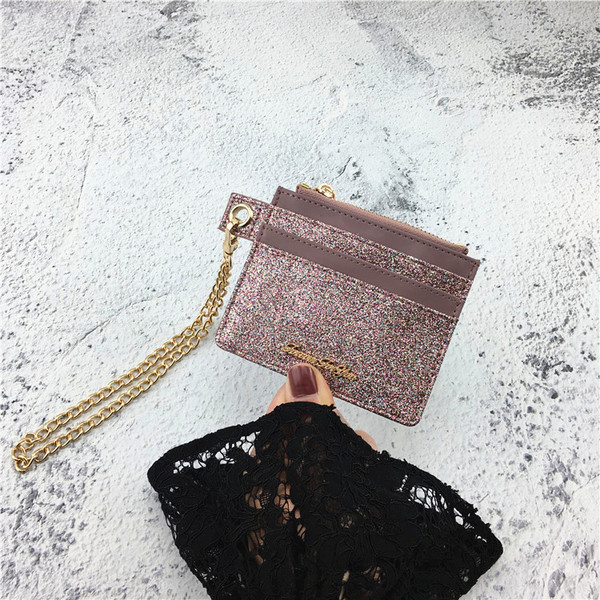 Portofel de zi cu zi pentru femei cu lant in mai multe culori