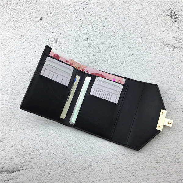 Portofel de dama modern cu decor metalic