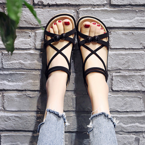 Sandale moderne de damă cu platformă în negru, bej și verde