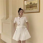 Model nou model rochie dama croiala in culoarea alba