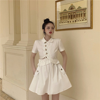 Model nou model rochie dama croiala in culoarea alba