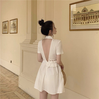 Model nou model rochie dama croiala in culoarea alba