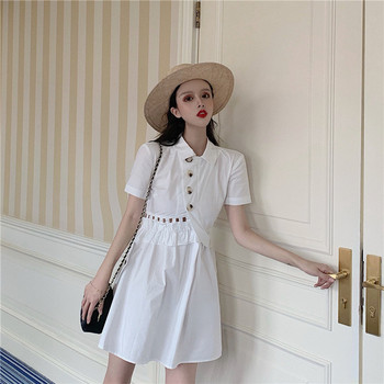 Model nou model rochie dama croiala in culoarea alba