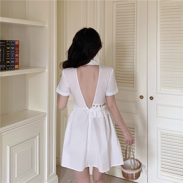 Model nou model rochie dama croiala in culoarea alba