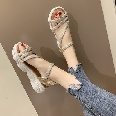 Sandale de dama moderne cu talpa aspra si efect stralucitor in mai multe culori