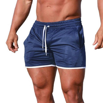 Мъжки плажни шорти с ластик в четири цвята