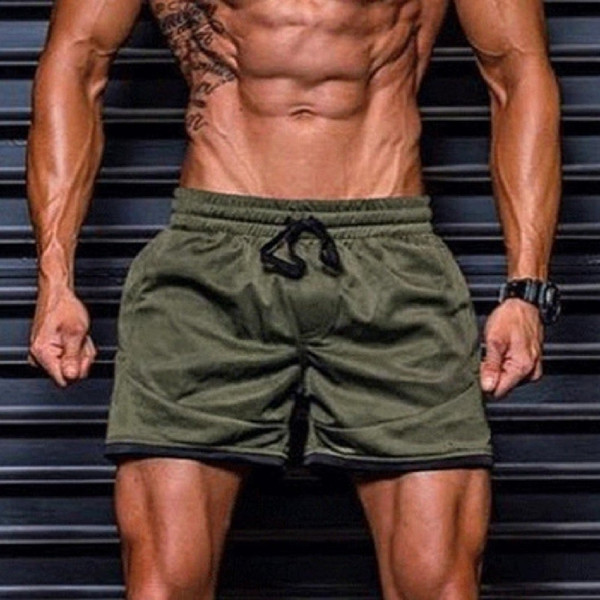 Мъжки плажни шорти с ластик в четири цвята