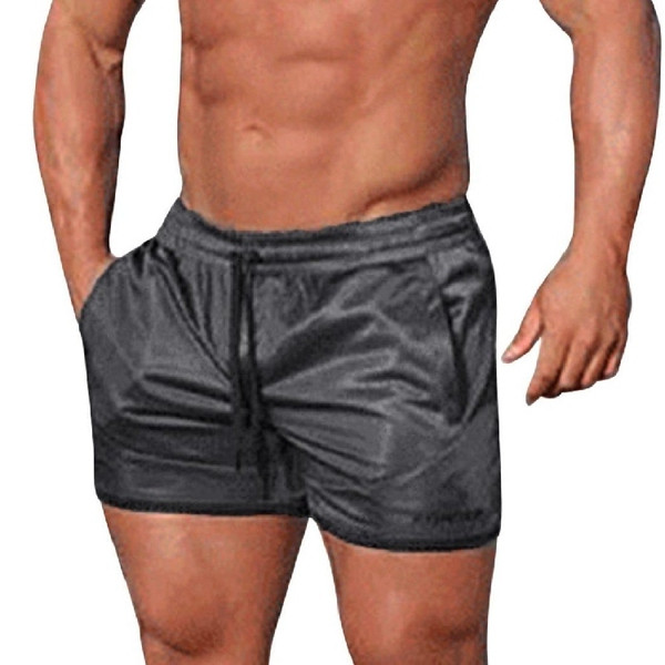 Мъжки плажни шорти с ластик в четири цвята